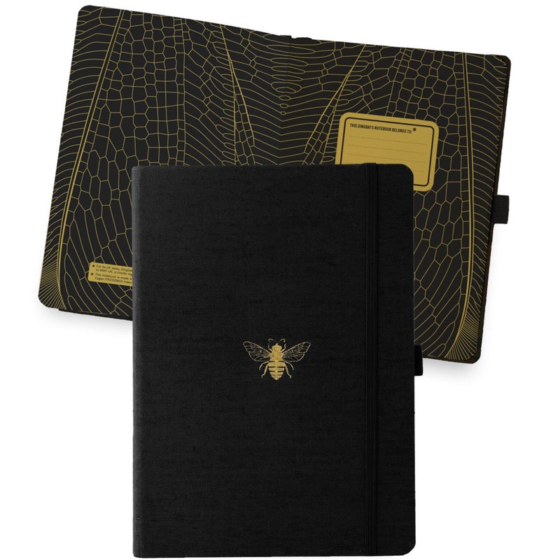 Dingbats* Notebooks Dingbats* - Pro Plain Large B5 Notebook - PU Leather Hardcover Journal - Ideal for Work  Travel - Pocket  Elastic Closure  Pen Holder  Bookmark - Image 1